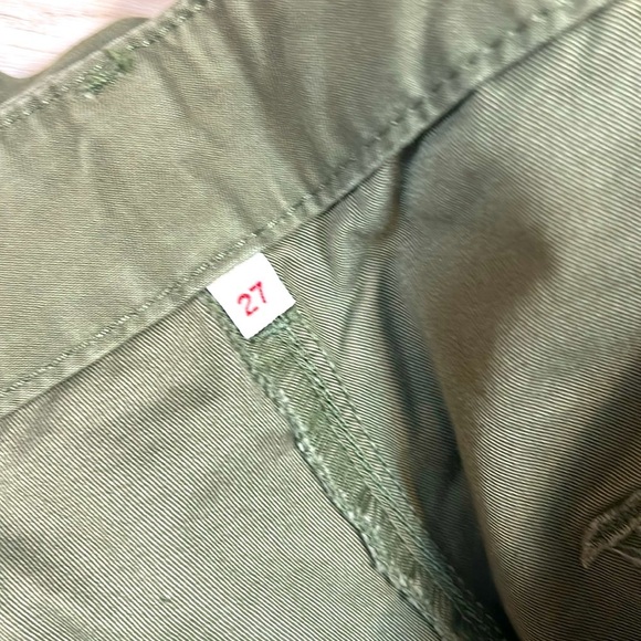 NWT Levi’s Women’s Olive Green Wide Leg Cotton Twill Baggy Cargo Pants Trousers - Picture 8 of 11